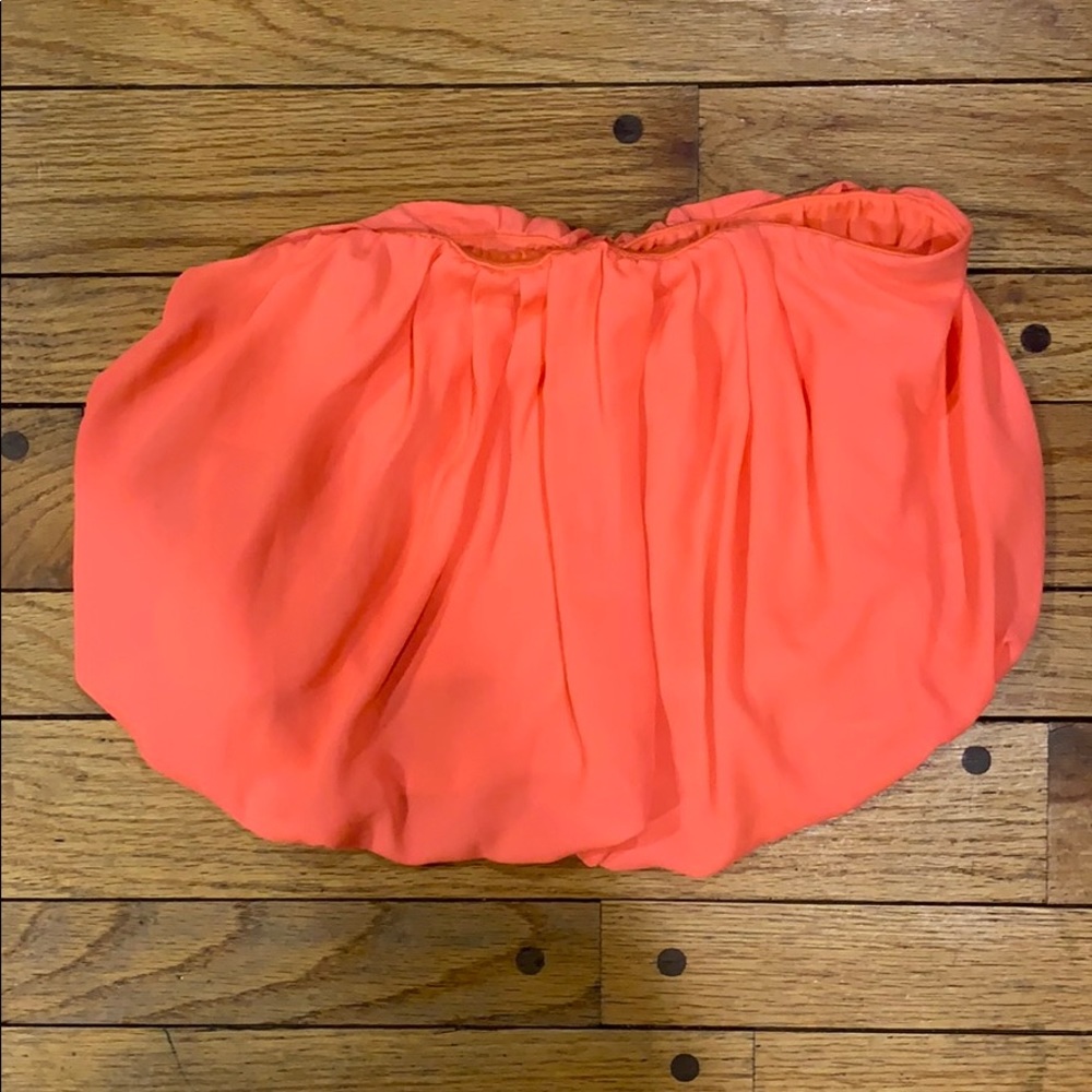 Hot pink cropped tube top